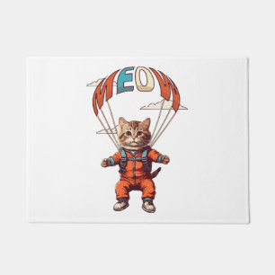 Paillasson Chat drôle de parachutisme