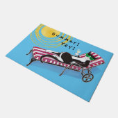 Paillasson Chat drôle d'été à Shades Bienvenue (Incliné)