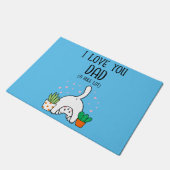 Paillasson Chat Drôle Je T'Aime Papa Un Trou Beaucoup (Incliné)