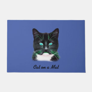 Paillasson Chat écossais Turquoise