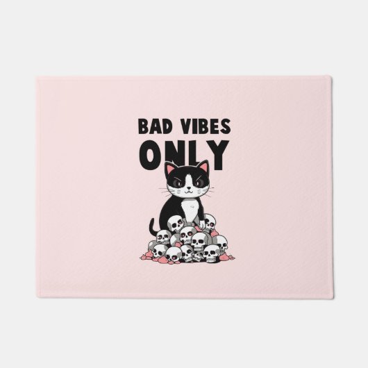 Paillasson Chat Edgy - Vibes Mauvaises Seulement (Devant)