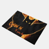 Paillasson Chat effrayant d'Halloween (Incliné)