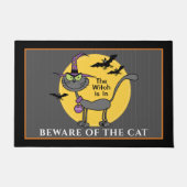 Paillasson Chat effrayant et ensorcelant pour Halloween (Devant)