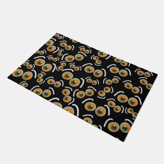 Paillasson Chat effrayant Halloween Boo Eyes Bat (Incliné)