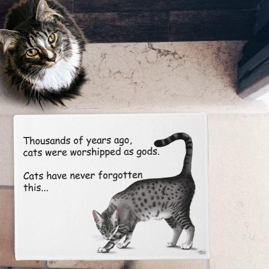 Paillasson Chat égyptien Gris Tabby
