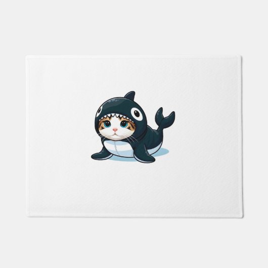 Paillasson Chat en costume Orca (Devant)