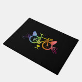 Paillasson Chat LGBT à vélo (Incliné)