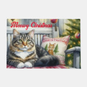 Paillasson Chat Maine Coon de Noël (Devant)