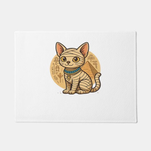 Paillasson Chat maman mignonne - Art égyptien ancien T-Shi su (Devant)