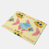 Paillasson Chat Motif mignonne Colorful Animaux Animaux (Incliné)