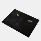 Paillasson Chat noir avec tache Yellow Eyes Yellow Door Mat (Incliné)