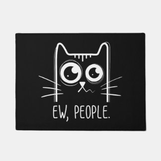 Paillasson Chat Noir Beurk Les Gens Drôle Amateur De Chat
