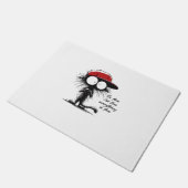 Paillasson Chat noir C'est bon Je vais bien Tout va bien Fu (Incliné)