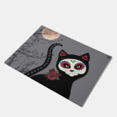 Paillasson Chat noir de crâne de sucre (Incliné)