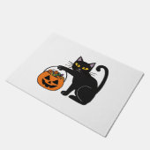 Paillasson Chat noir d'Halloween Citrouille Jack O' Lantern S (Incliné)