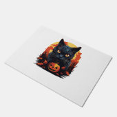 Paillasson Chat noir éffrayant Halloween (Incliné)