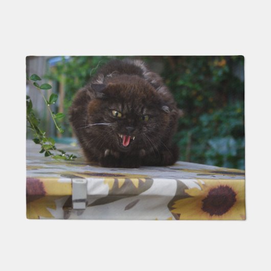 Paillasson Chat noir en colère (Devant)