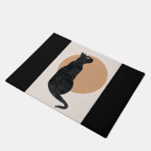 Paillasson Chat noir et soleil jaune (Incliné)