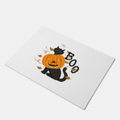 Paillasson Chat noir Halloween Boo (Incliné)