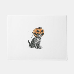 Paillasson Chat Noir Halloween Citrouille Costume De Tête Pou