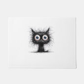 Paillasson Chat noir Halloween Costume fête drôle Chat effray (Devant)