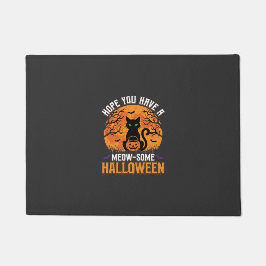 Paillasson Chat Noir Halloween Incroyable (Devant)