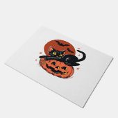 Paillasson Chat noir, Nostalgique T-shirt classique Halloween (Incliné)