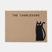 Paillasson Chat noir personnalisé (Devant)