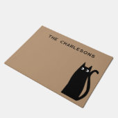 Paillasson Chat noir personnalisé (Incliné)