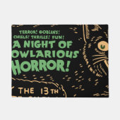 Paillasson Chat noir vintage Halloween (Devant)