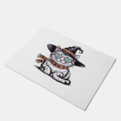 Paillasson Chat sorcière cool - Cute Halloween Kitty avec coe (Incliné)