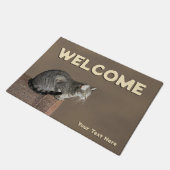 Paillasson Chat Tabby Gris Fumé (Incliné)