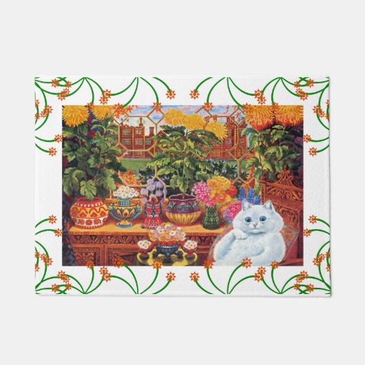 Paillasson Chat vintage de botaniste de Wain (Devant)