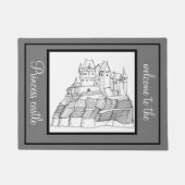 Paillasson Château moderne et élégant Noir et Blanc (Devant)