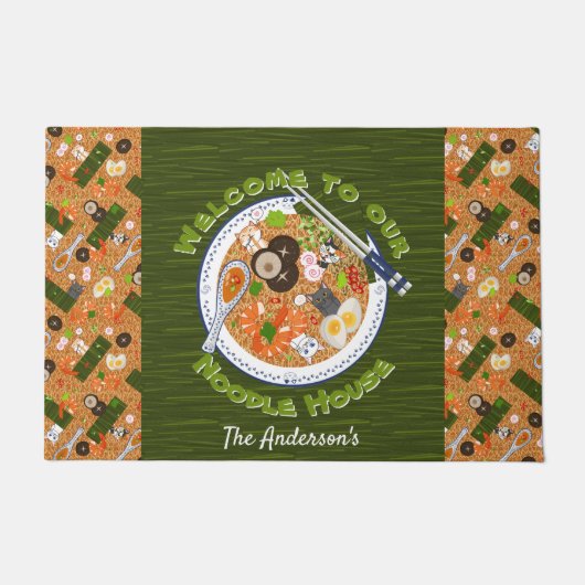 Paillasson Chats mignons et Ramen (Devant)