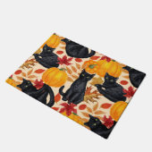 Paillasson Chats noirs et citrouilles (Incliné)