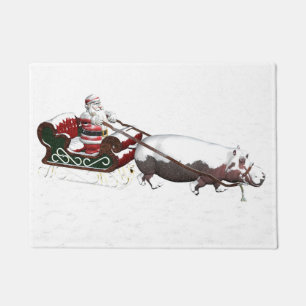 Paillasson Chaussée père Noël Pulvérisée Par Hippopotame