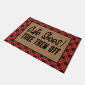 Paillasson Chaussures mignonnes Enlevez-Les - Buffalo plaid (Incliné)