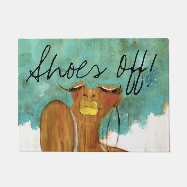 Paillasson Chaussures outre de bleu ! (Devant)