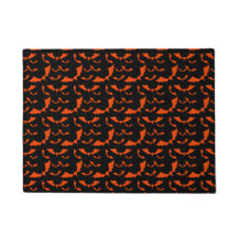 chauves-souris noires et oranges halloween motif