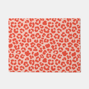 Paillasson Cheetah Motif imprimé rouge
