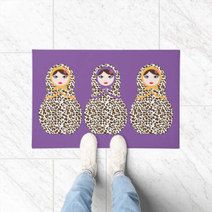 Paillasson Cheetah Print Matryoshka Doormat