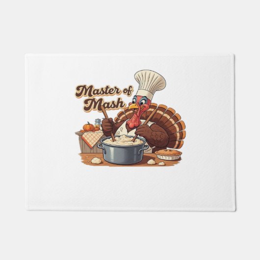 Paillasson Chef rétro Turquie Thanksgiving T-Shirt surdimensi (Devant)
