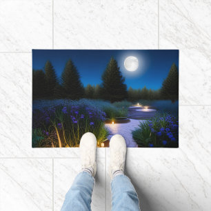 Paillasson Chemin du jardin sous la pleine lune