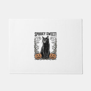 Paillasson Chemise avec gravure Halloween vintage de chat noi