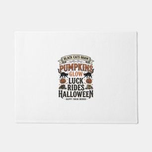 Paillasson Chemise de chauffeur de camion Halloween avec chat