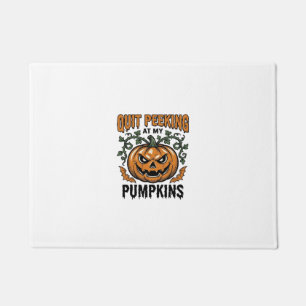 Paillasson Chemise de citrouille d'Halloween Gravure vintage