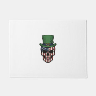 Paillasson Chemise de gravure vintage crâne patriotique irlan
