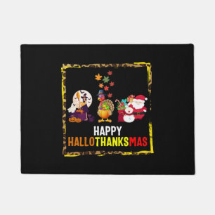 Paillasson Chemise de Noël de Thanksgiving Halloween, Joyeux