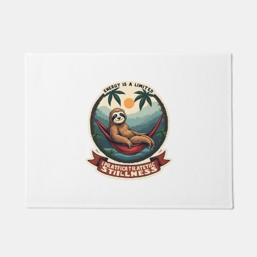 Paillasson Chemise Humoristique Paresseux Effort Sélectif Vin (Devant)